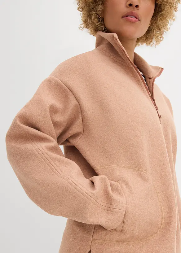 Oversized fleece trui, bonprix