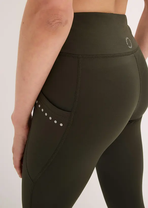 Thermo legging met reflecterende details en zakje voor smartphone, bonprix