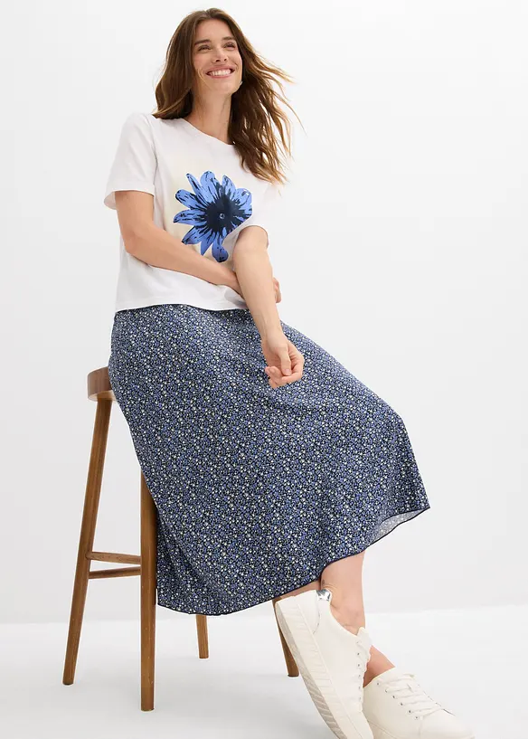 Midirok van soepele viscose, bonprix