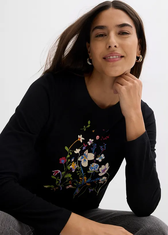 Longsleeve van katoen, bonprix
