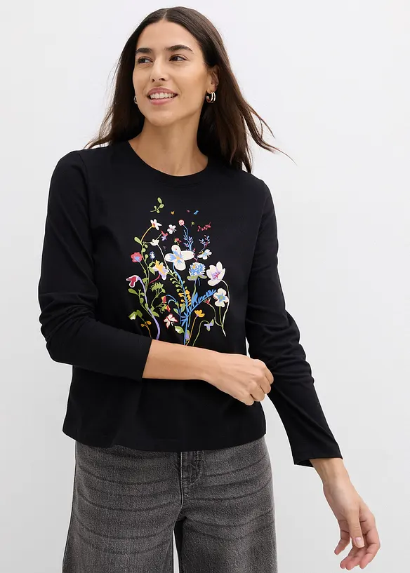 Longsleeve van katoen, bonprix