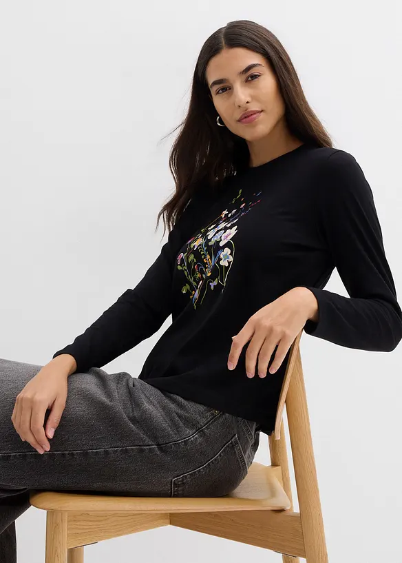 Longsleeve van katoen, bonprix