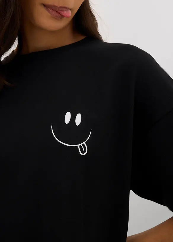 Oversized longshirt van biologisch katoen, bonprix