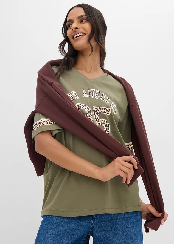 Oversized shirt van biologisch katoen, bonprix