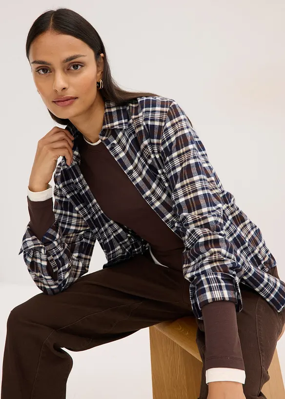 Longsleeve in een katoenmix, bonprix