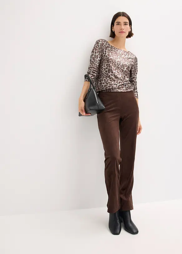 Shirt met glanzende luipaardprint, bonprix