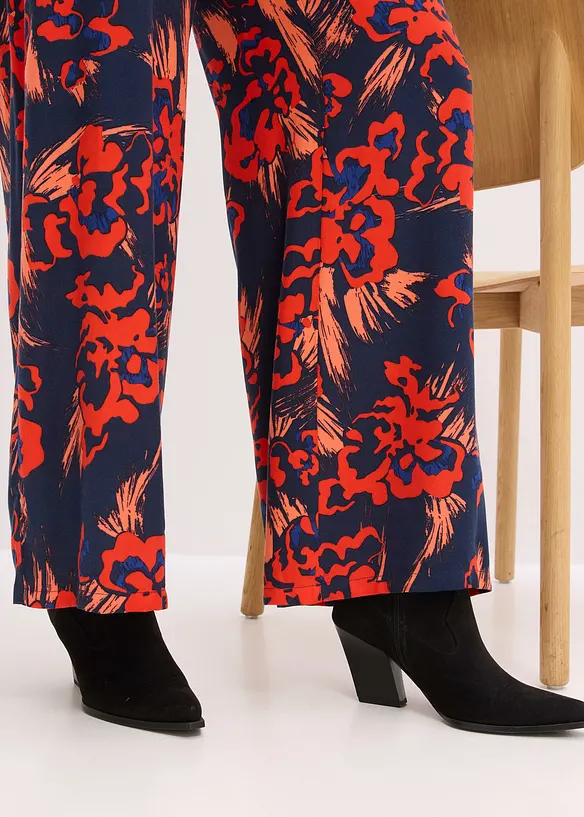 Palazzo broek van lichte viscose-crêpe, bonprix