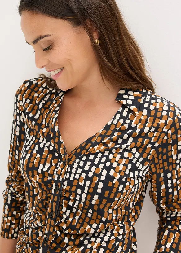 Jersey blouse met viscose, bonprix