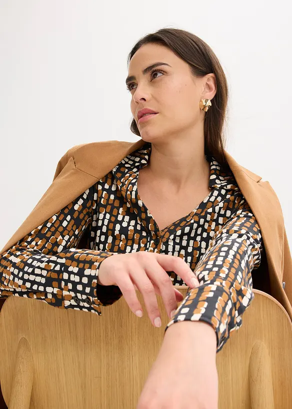 Jersey blouse met viscose, bonprix