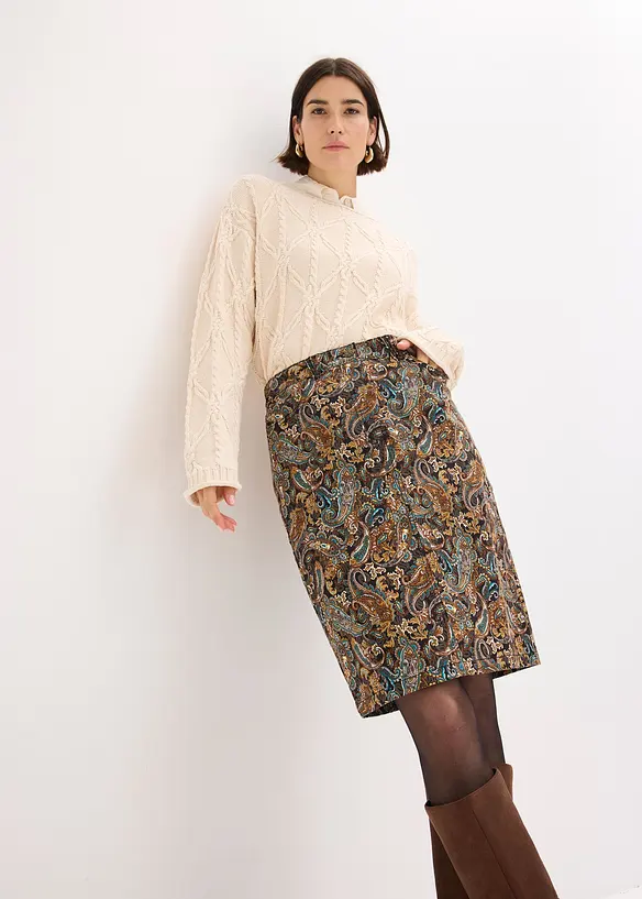 Stretch rok met katoen, bonprix