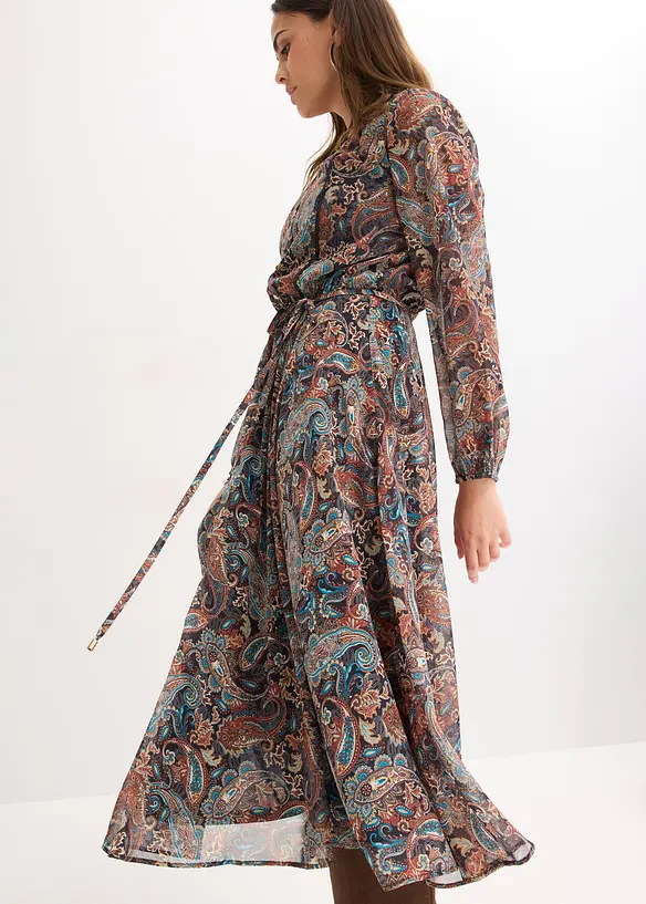 Chiffon jurk met paisley dessin, bonprix