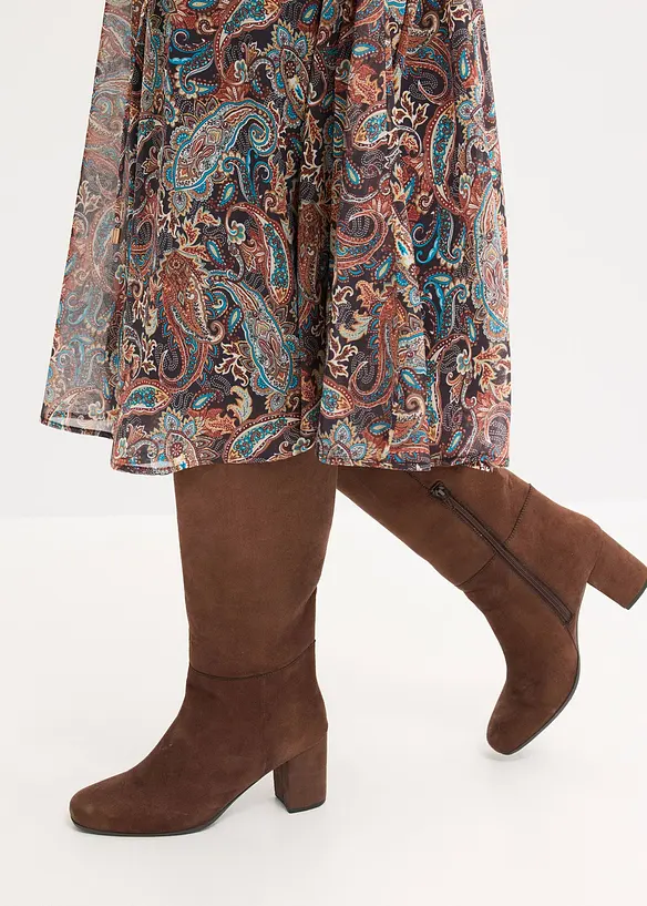 Chiffon jurk met paisley dessin, bonprix