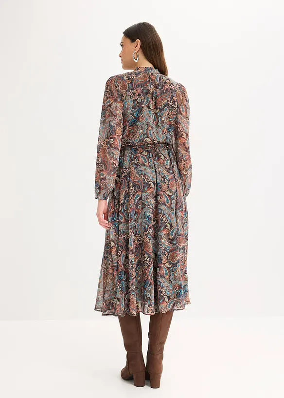 Chiffon jurk met paisley dessin, bonprix