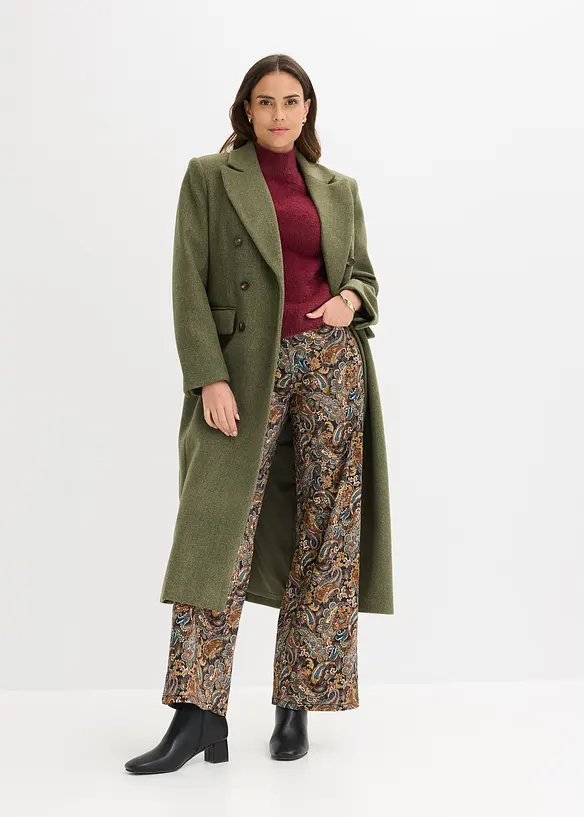 Lange blazerjas met viscose, bonprix