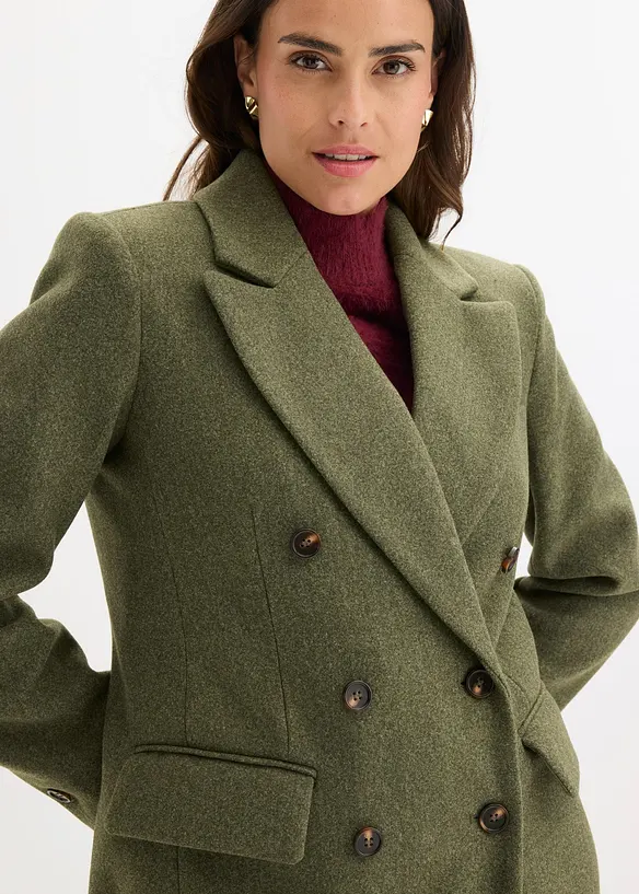 Lange blazerjas met viscose, bonprix