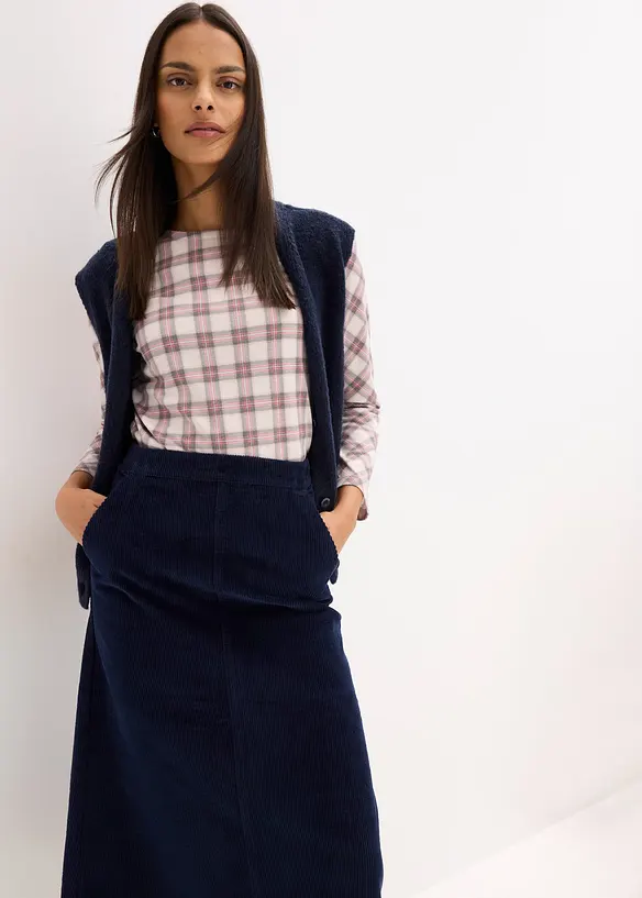 Corduroy midirok, bonprix