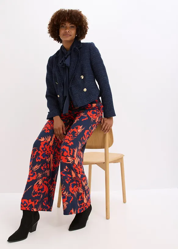 Palazzo broek van lichte viscose-crêpe, bonprix