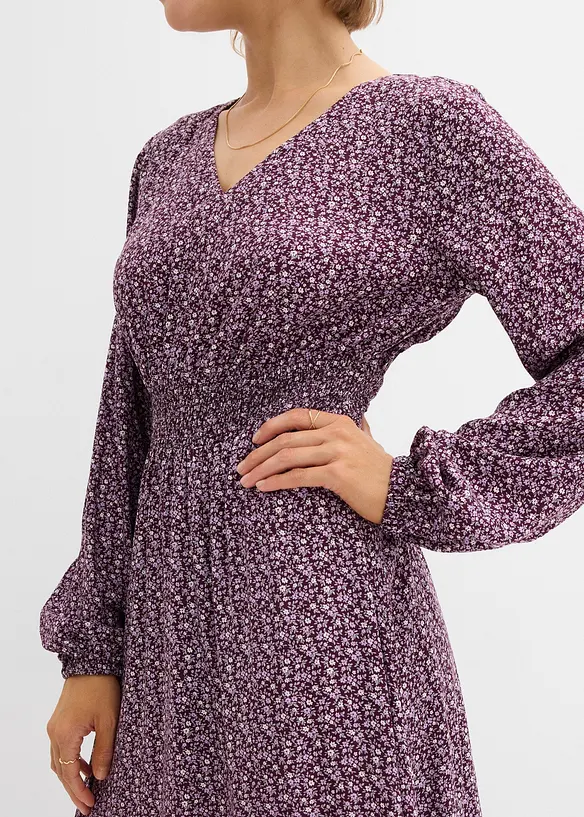 Midi jurk van soepele viscose, bonprix