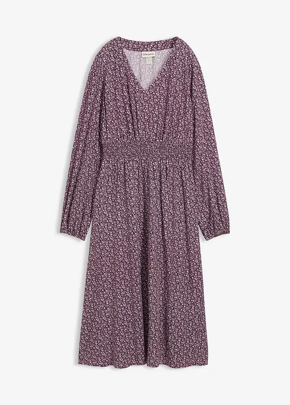 Midi jurk van soepele viscose, bonprix