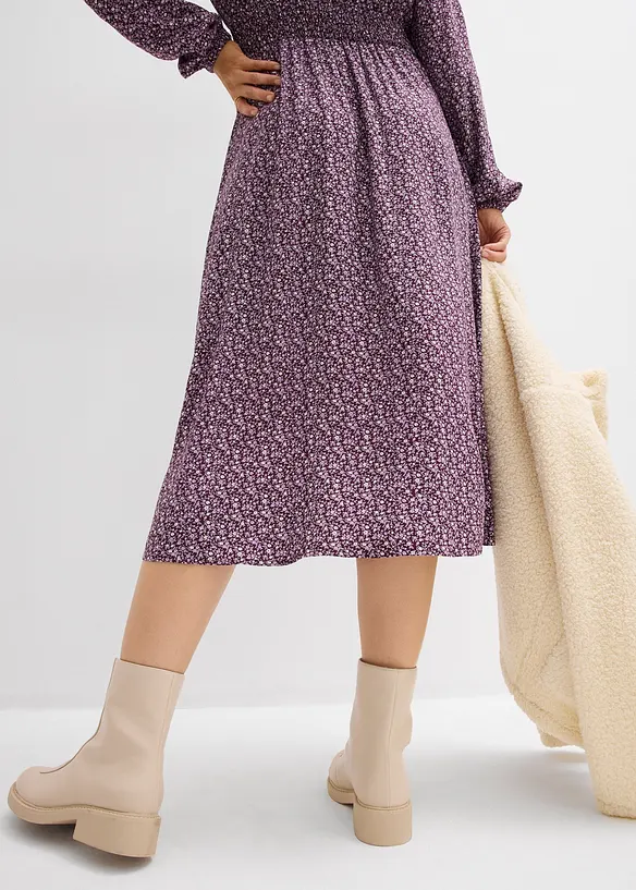 Midi jurk van soepele viscose, bonprix