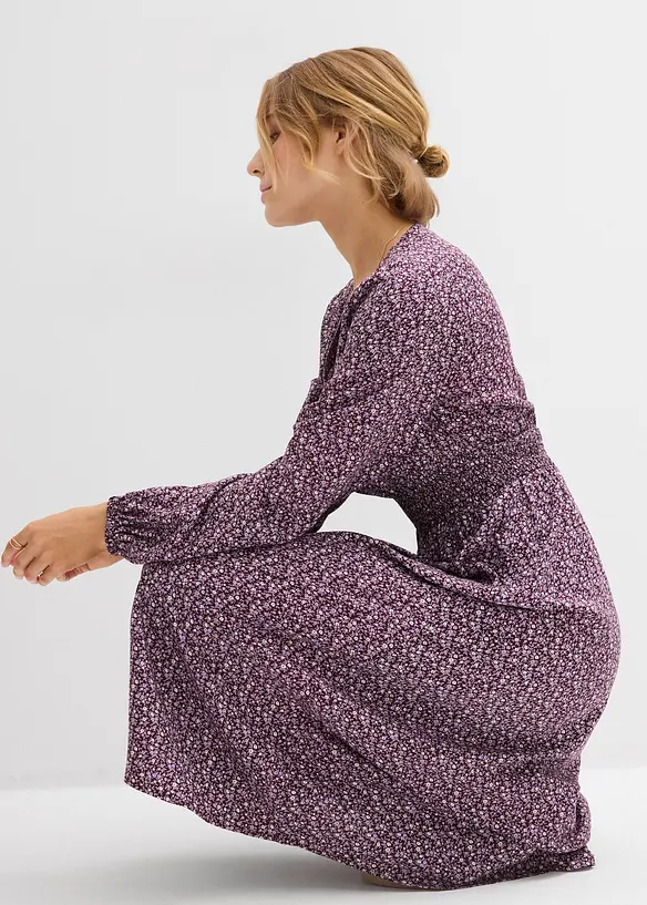 Midi jurk van soepele viscose, bonprix