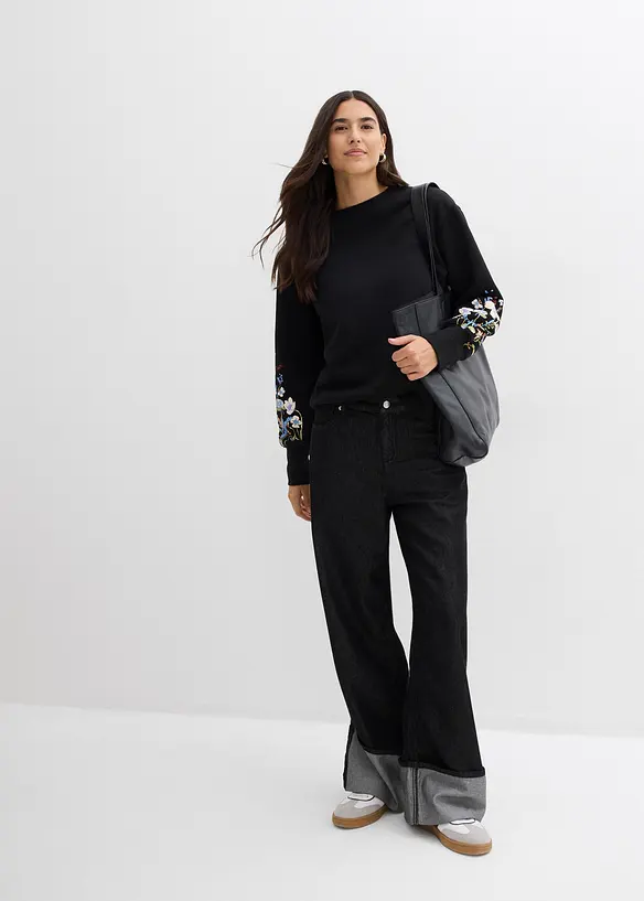 Sweater in een katoenmix, bonprix