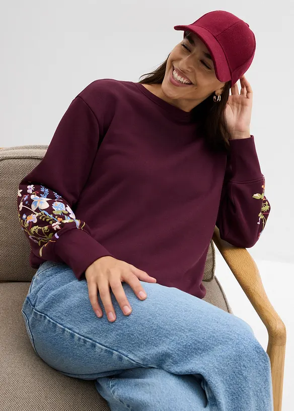 Sweater in een katoenmix, bonprix