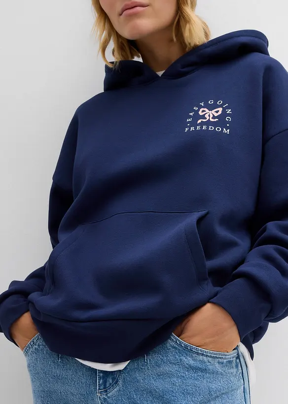Oversized sweater in een katoenmix, bonprix
