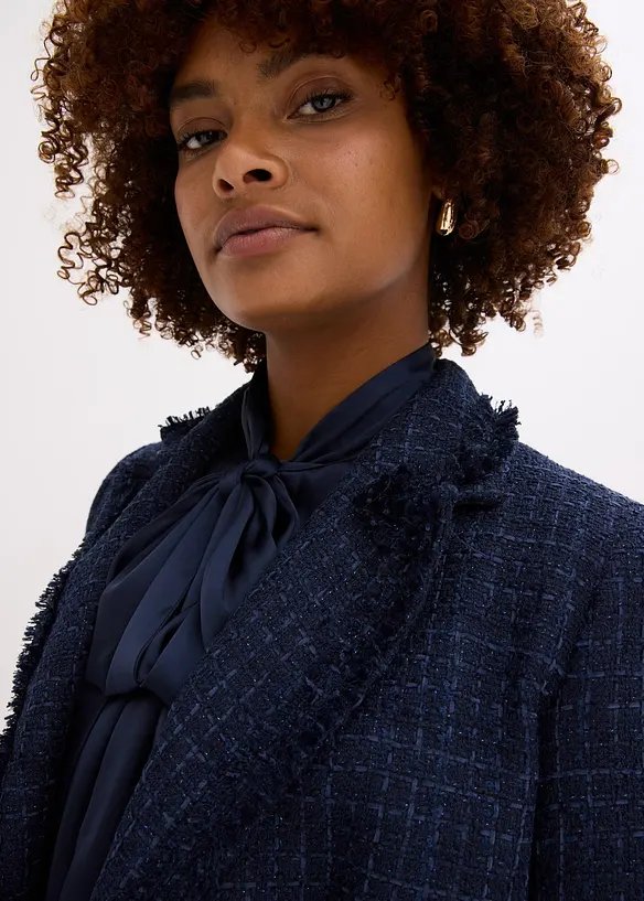 Bouclé blazer met decoratieve knopen, bonprix