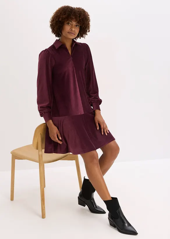 Korte jurk van corduroy, bonprix