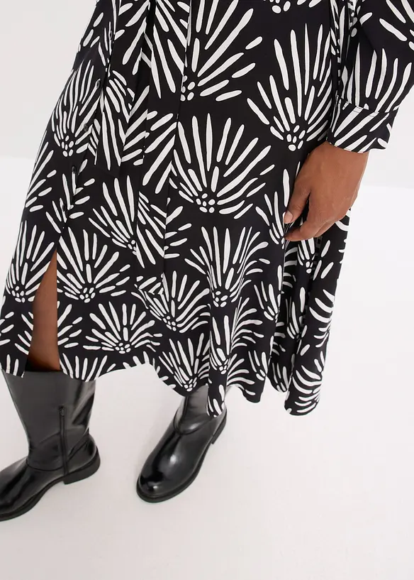 Midi jurk van soepele viscose, bonprix