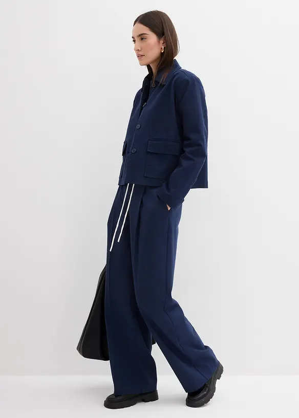 Wijde broek in een viscosemix, bonprix
