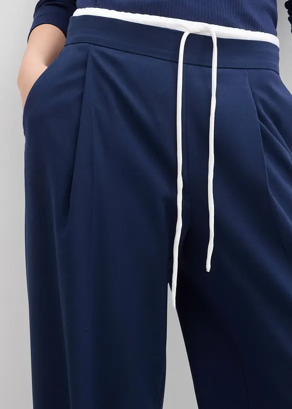 Wijde broek in een viscosemix, bonprix