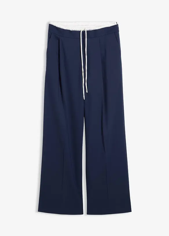 Wijde broek in een viscosemix, bonprix