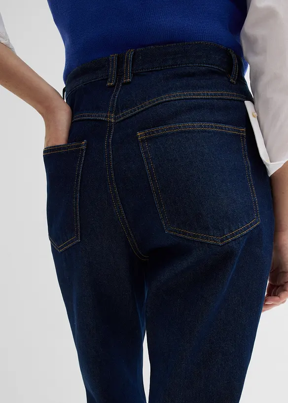 Long straight jeans van biologisch katoen, high waist, bonprix