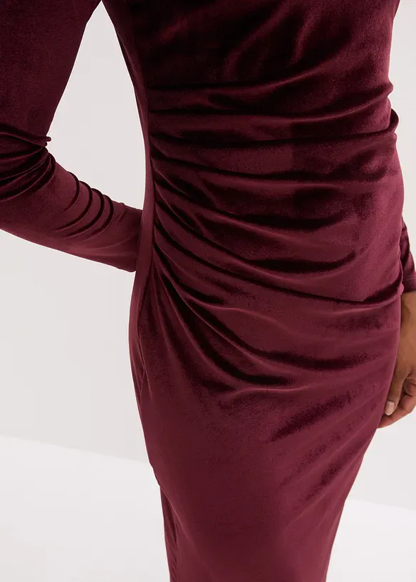 Midi jurk van zacht fluweel, bonprix
