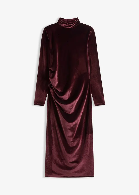 Midi jurk van zacht fluweel, bonprix