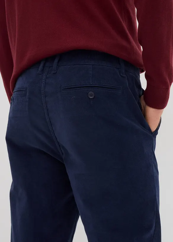 Regular fit stretch corduroy broek met biologisch katoen, tapered, bonprix