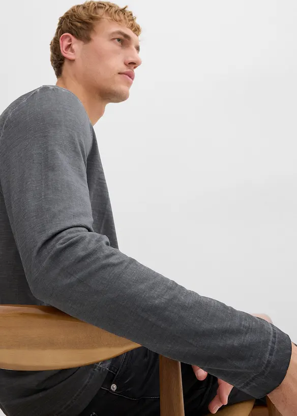 Longsleeve in gewassen look (set van 2), bonprix