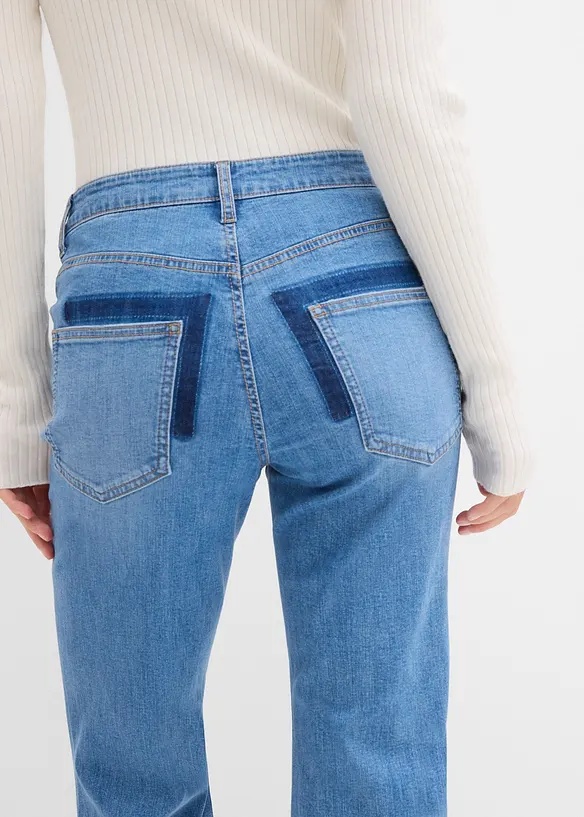 Flared jeans mid waist, bonprix