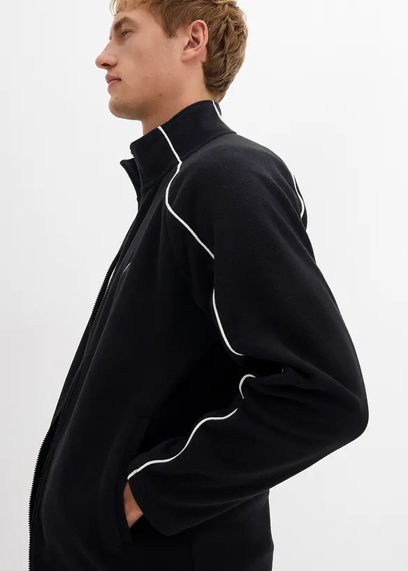 Warmende fleece vest met sportieve details, bonprix