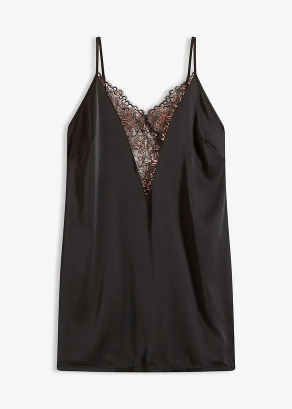 Satijnen slipdress met glanseffect, bonprix