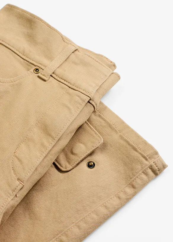 Twill broek met hoge band, bonprix