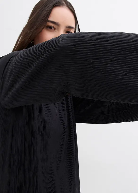 Midi jurk van gestructureerde crinkle, bonprix