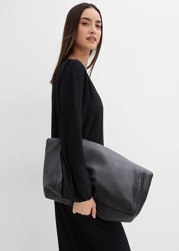 Midi jurk van gestructureerde crinkle, bonprix