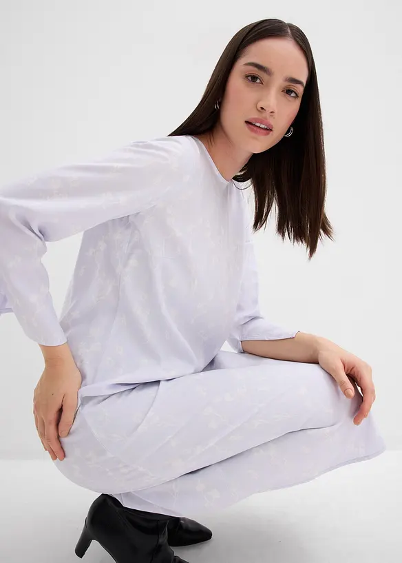 Gebloemde midi jurk van viscose, bonprix