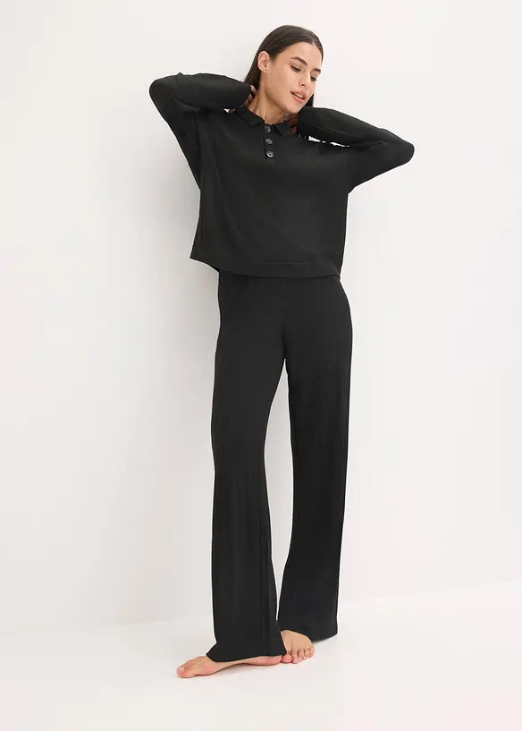 Oversized huispak van zacht ribmateriaal, bonprix