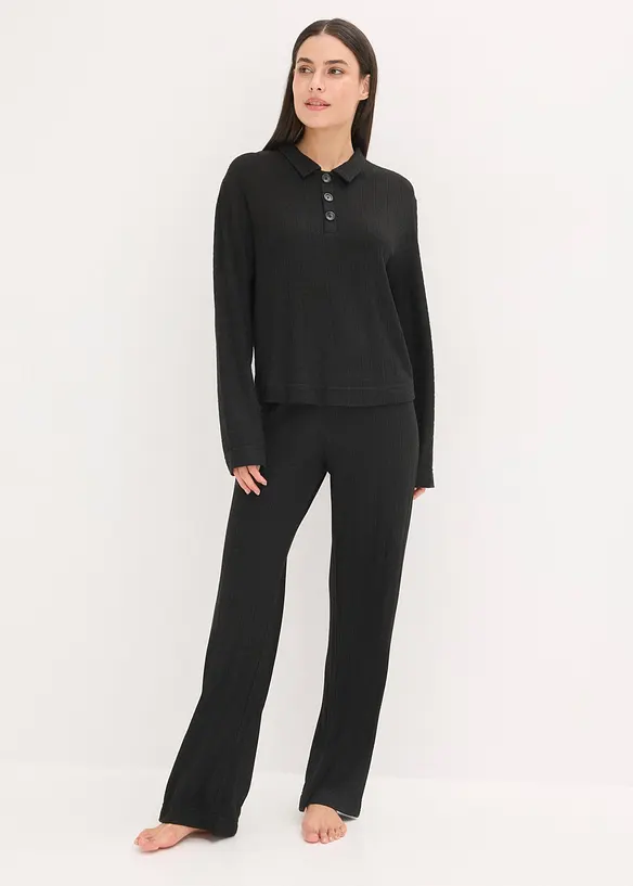 Oversized huispak van zacht ribmateriaal, bonprix