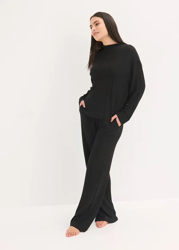Oversized huispak van zacht ribmateriaal, bonprix