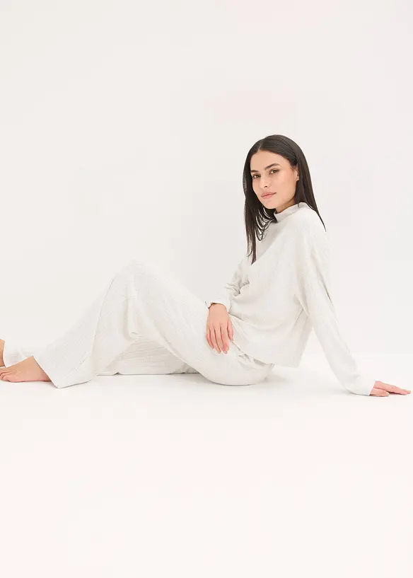 Oversized huispak van zacht ribmateriaal, bonprix